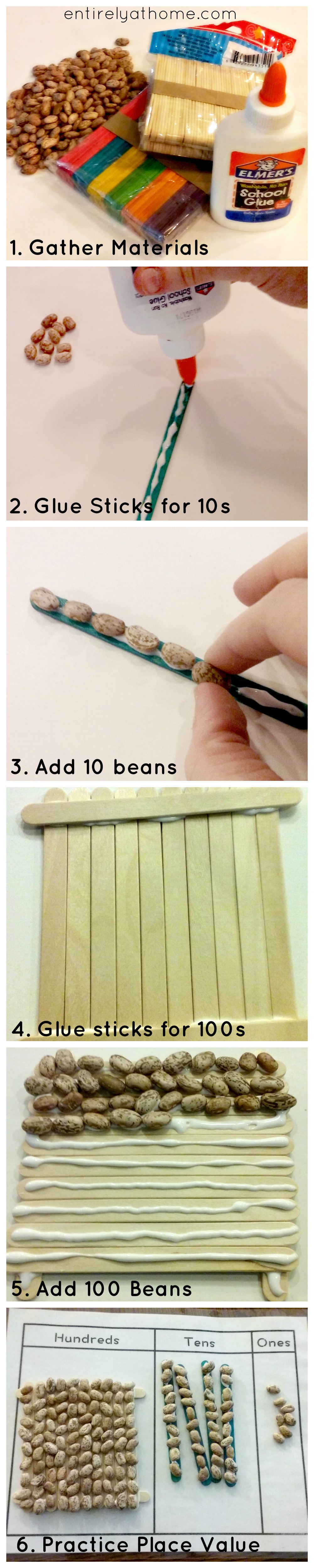 Easy DIY Place Value Blocks! Follow link for detailed instructions and free printable Place Value Work-Mat.