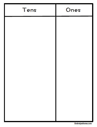 Free Printable Place Value Workmat and DIY Base Ten Counters!