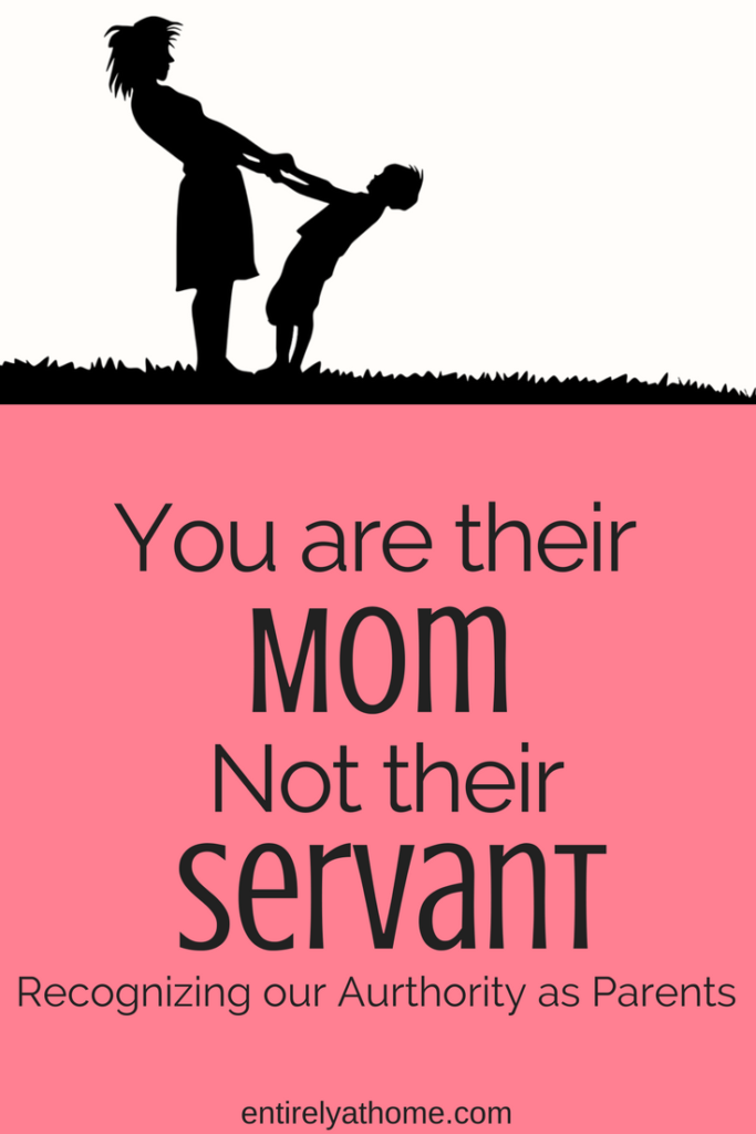 Are you tired of feeling like you are just serving your kids all day! Click here and read how you can recognize your authority as a parent!