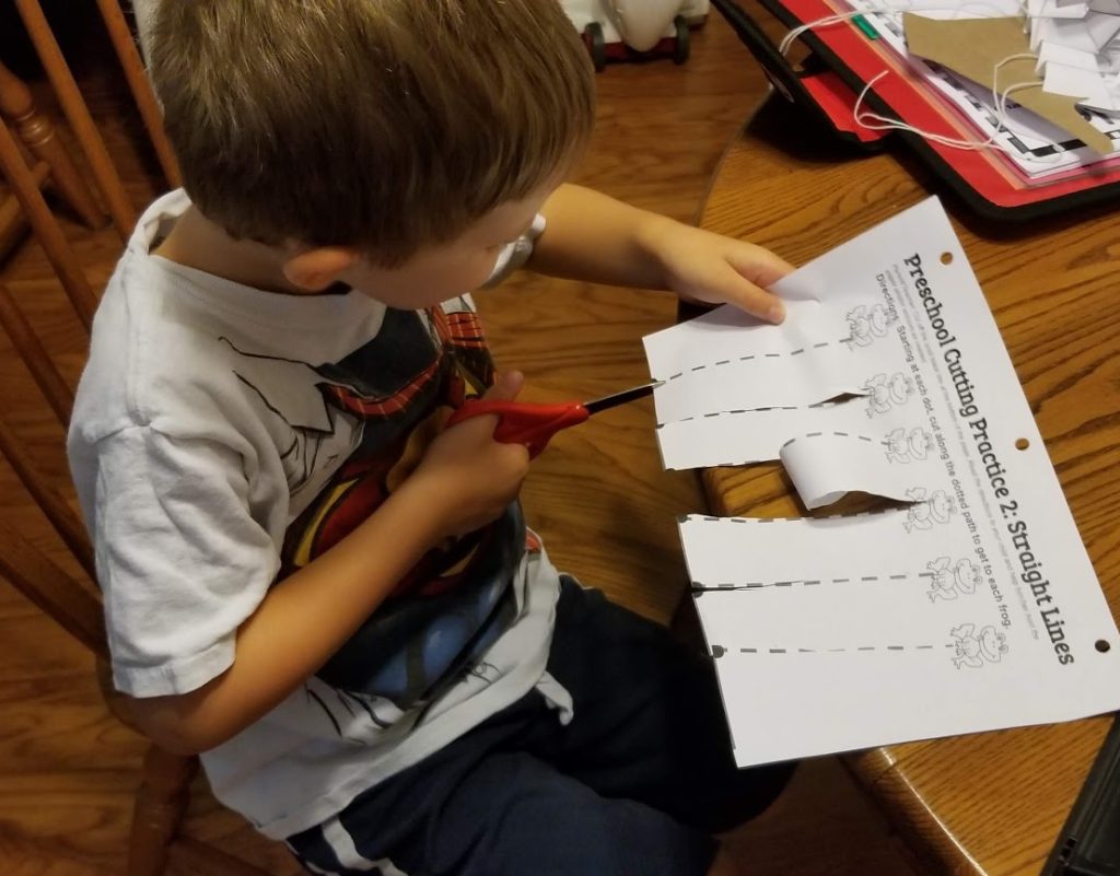 Scissor and cutting skills are so important for fine motor development! Let your preschooler have fun learning to control their cutting!