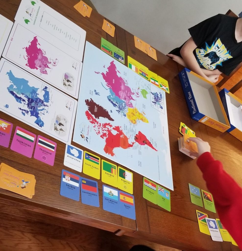 #FreeProductReceived Continent Race from Byron's Games is a fun way my kids are learning more about Geography. #ByronsGames #ContinentRace #Boardgames #hsreviews
