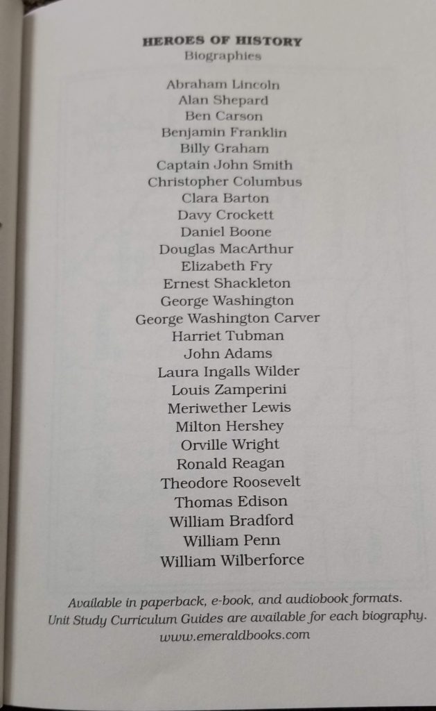 #FreeProductReceived YWAM's Heroes of History series is an excellent resource for learning History through reading biographies! #hsreviews #christianheroes #americanhistory #truebiographies #heroesofhistory