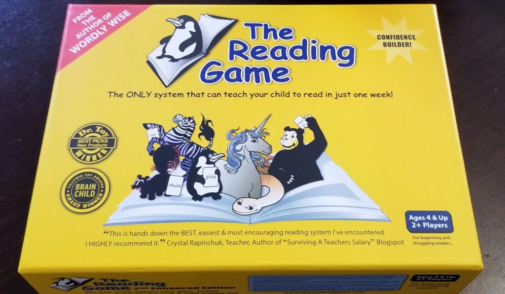 The Reading game is great for homeschool families with beginning or struggling readers.