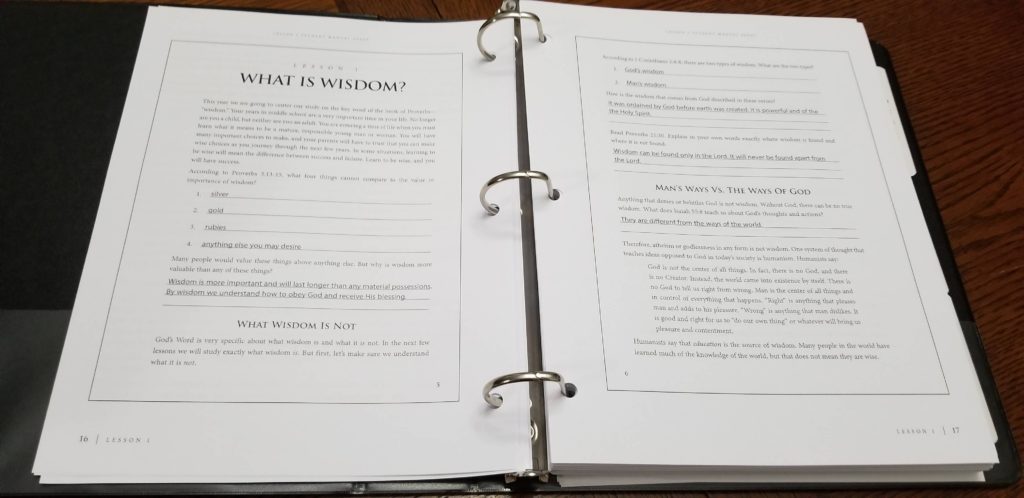 Complimentary Product Received - Positive Action Bible Curriculum Wise up provides an excellent Bible Study for Middle school students Studying Wisdom from God through the book of Proverbs. #hsreviews #biblecurriculum #biblestudy #homeschoolbiblecurriculum #positiveactionforchrist #positiveactionbiblecurriculum