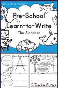Teach your pre-schoolers to write the alphabet with this great letter writing set! Trace large letters. Practice pre-writing skills. Begin start writing letters on their own.