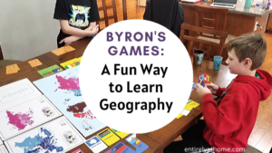 Continent Race from Byron's Games is a fun way my kids are learning more about Geography.