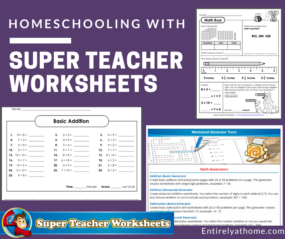 Homeschooling With Super Teacher Worksheets Entirely At Home