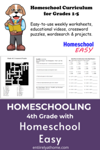 #Freeproductreceived Homeschool Easy provides an all in one Homeschool Curriculum for Elementary students that is ready to go and easy to use! #hsreviews #HomeschoolEasy