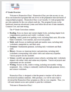 #Freeproductreceived Homeschool Easy provides an all in one Homeschool Curriculum for Elementary students that is ready to go and easy to use! #hsreviews #HomeschoolEasy