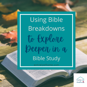 Complimentary product received ~ Bible Breakdowns are a great resource for kids and adults, homes and churches, to provice information and context for your Bible Study.